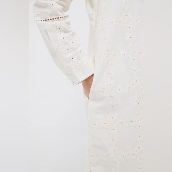 NWT Tuckernuck Pomander Place Ivory Eyelet Griffin Shirt Midi Dress Sz XS - Picture 14 of 14